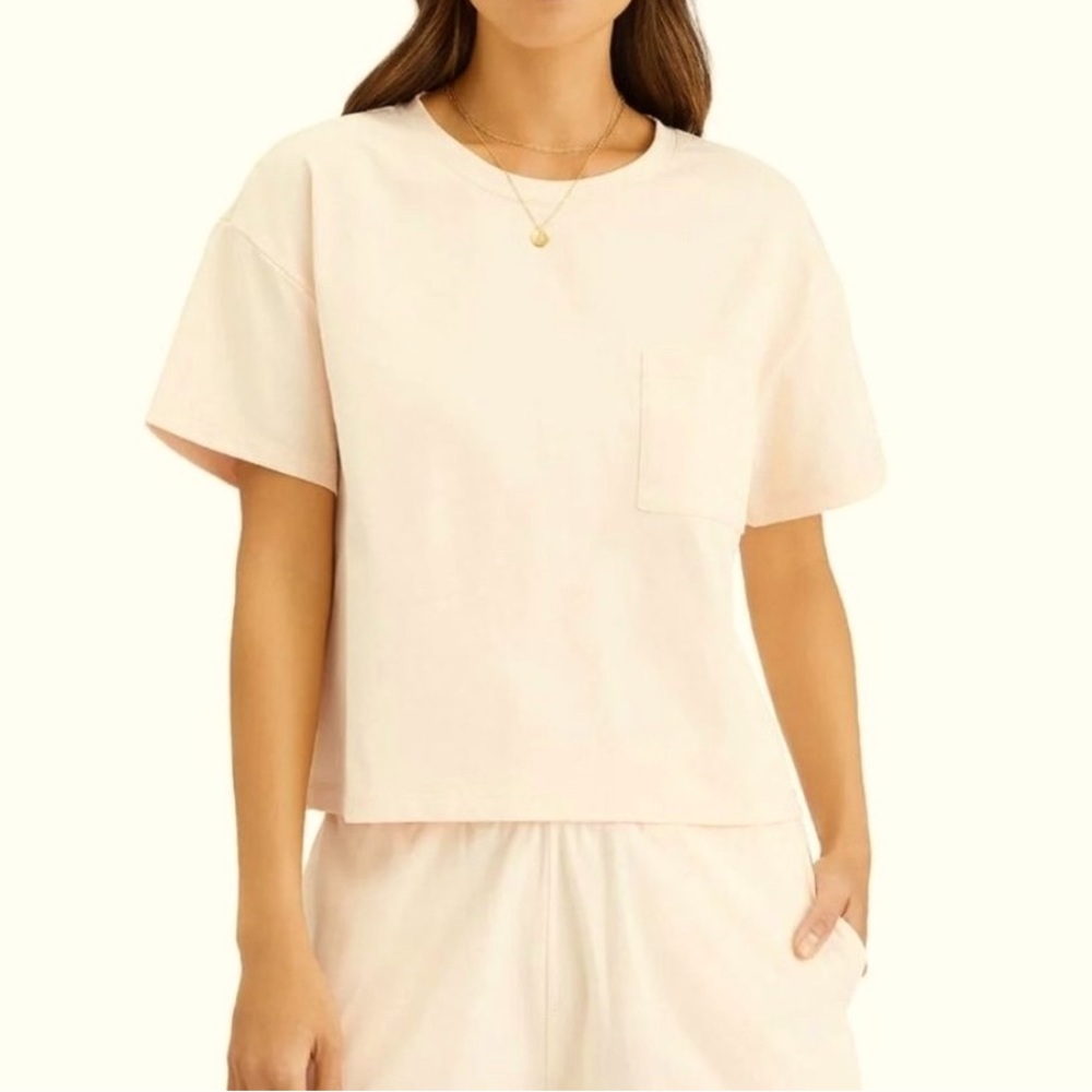 Sanctuary essential one pocket tee in rosewater NWT size L